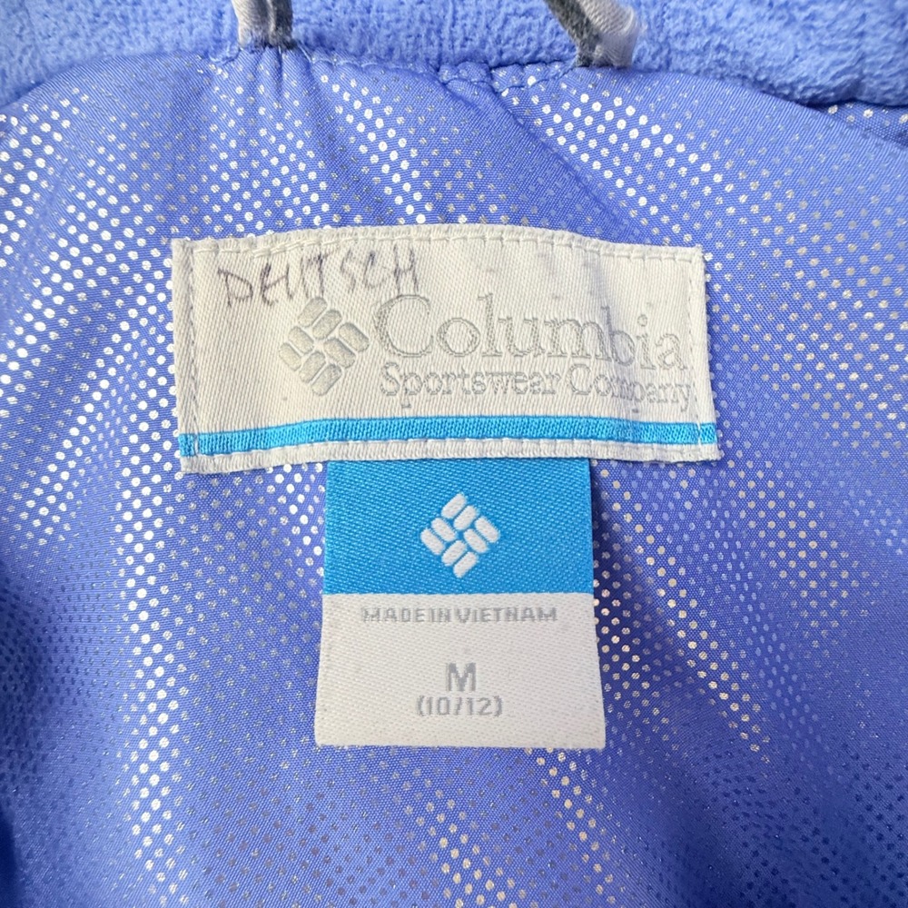 Columbia Girls Blue Omni-Heat Winter‎ Jacket Hooded Faux Fur Trim Size M 10/12 - Picture 6 of 7